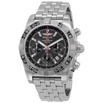 breitling chrono-matic silver leather|Breitling chronomat automatic pre owned.